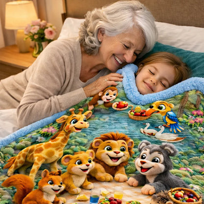3D Blanket - Little Friends 🦁